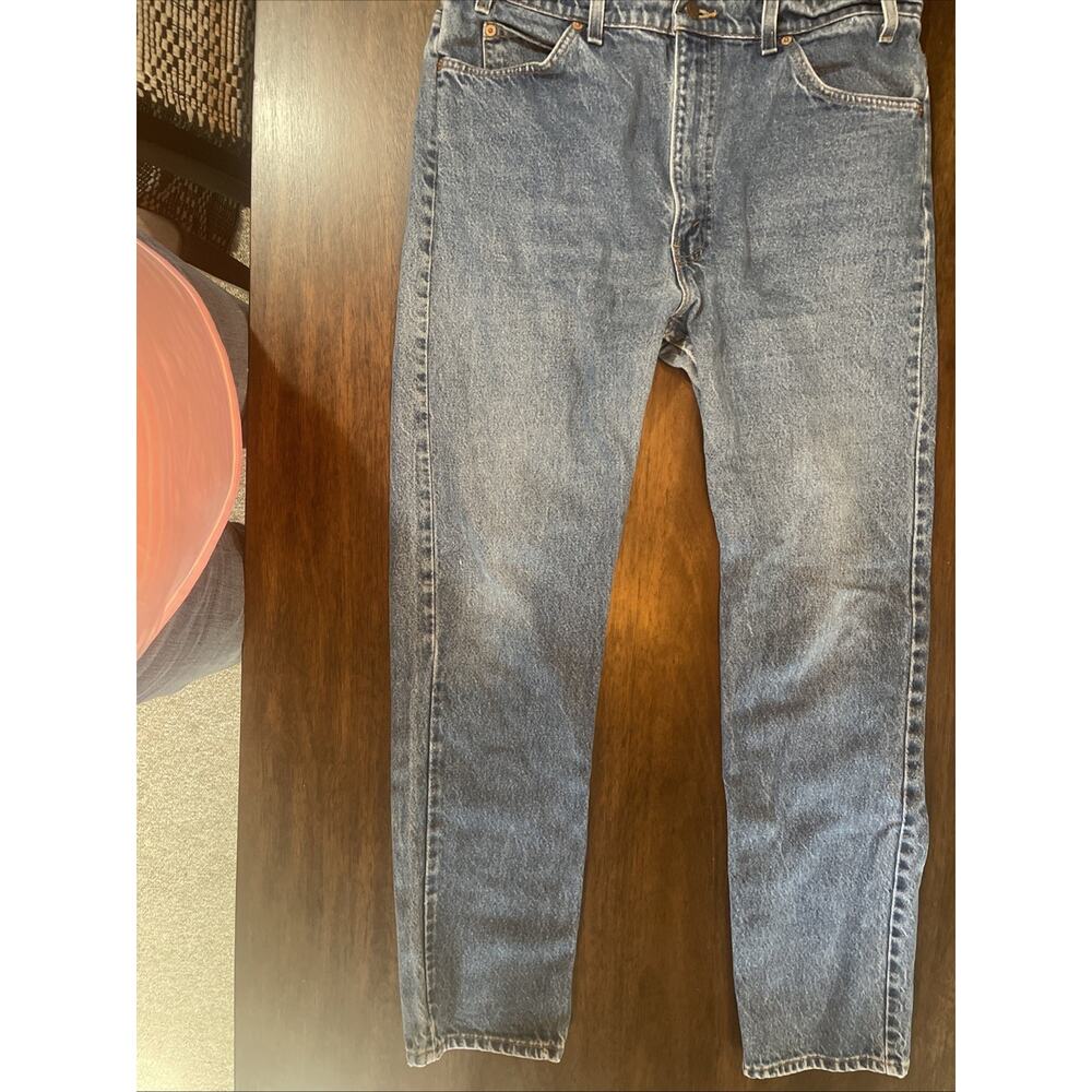 VTG Levis Men 505 Jeans 36x32 Orange Tab Regular Fit Straight Leg Faded 90s - Picture 2 of 9